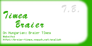 timea braier business card